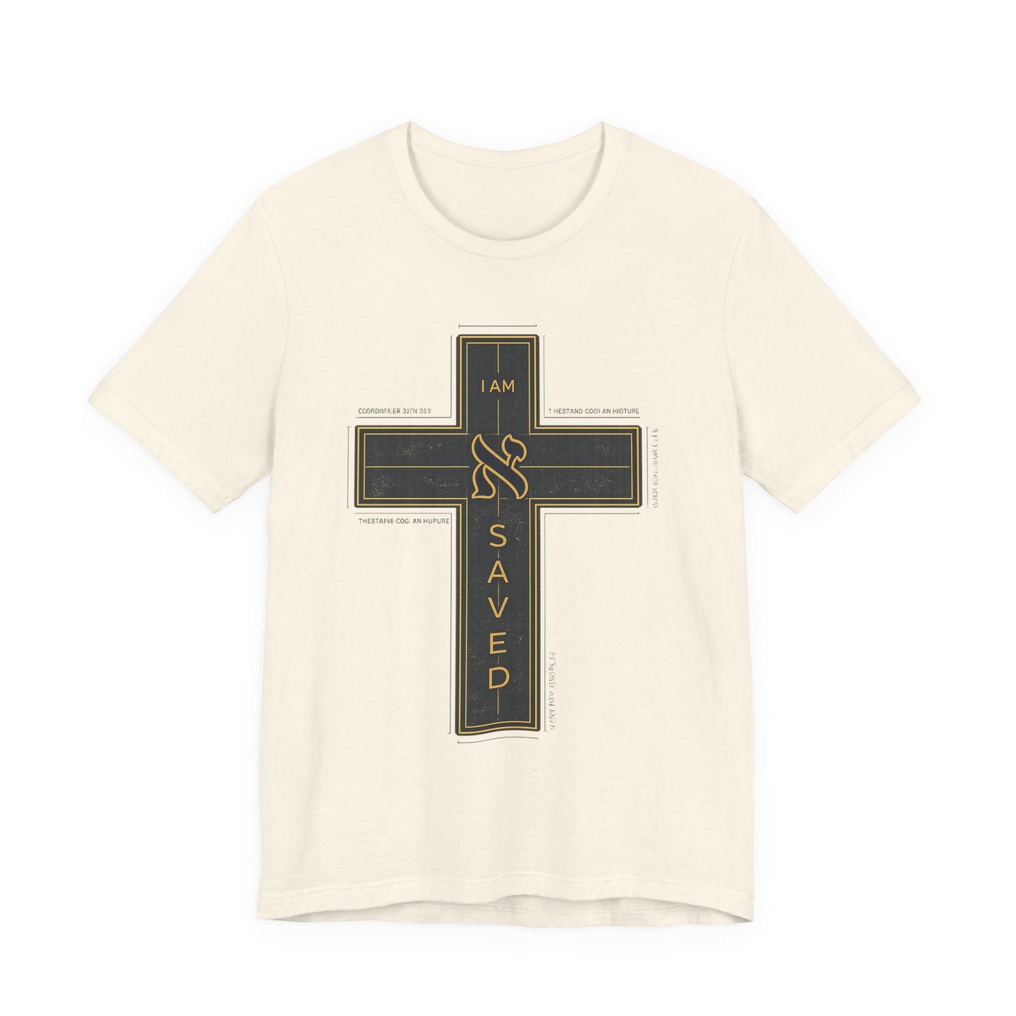 Saved Cross T‑Shirt — I Am Saved Christian Faith Tee