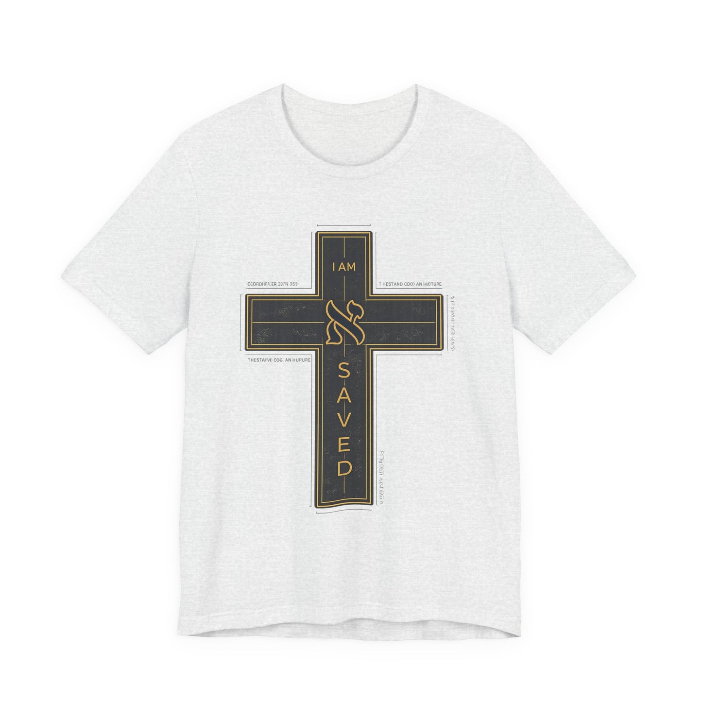 Saved Cross T‑Shirt — I Am Saved Christian Faith Tee