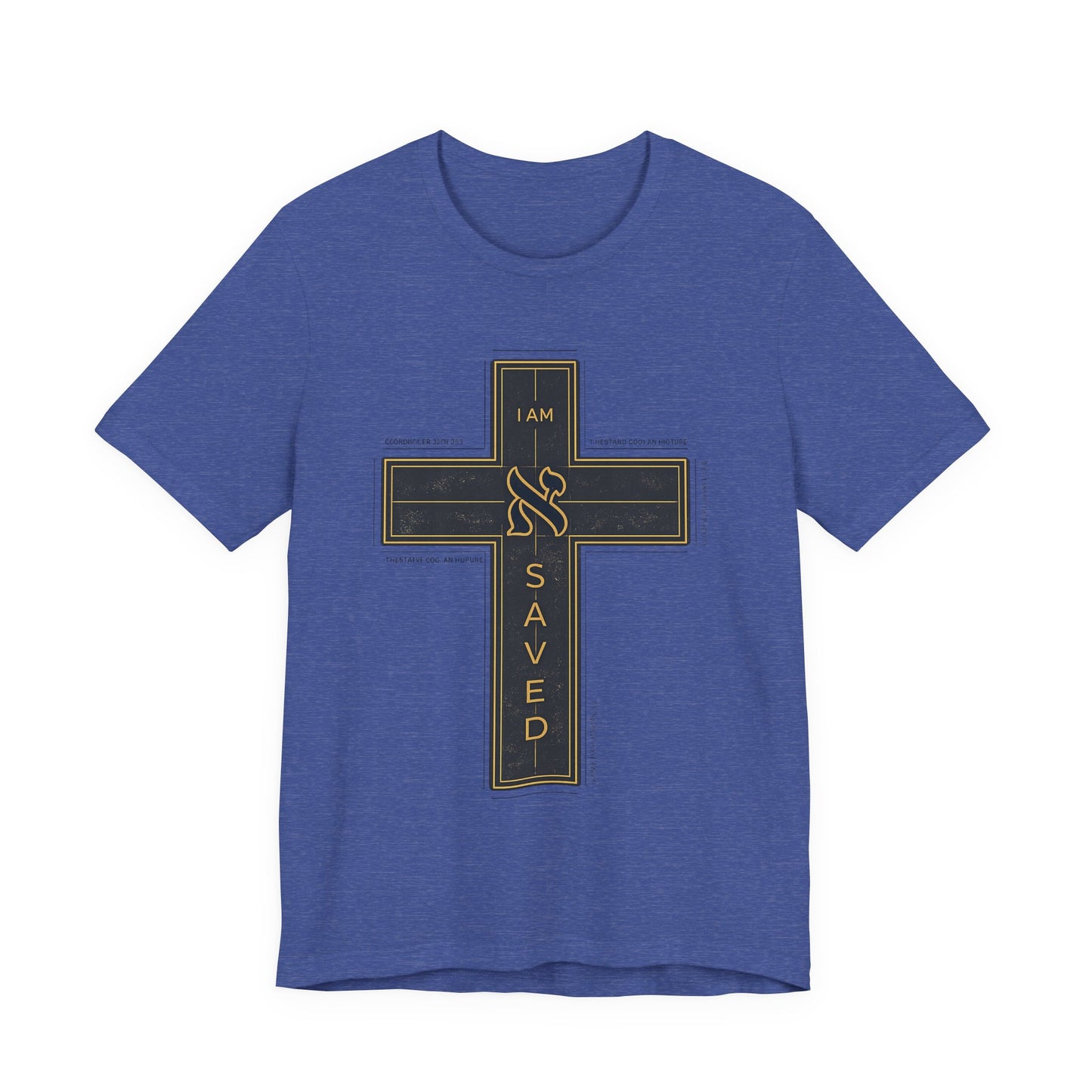 Saved Cross T‑Shirt — I Am Saved Christian Faith Tee
