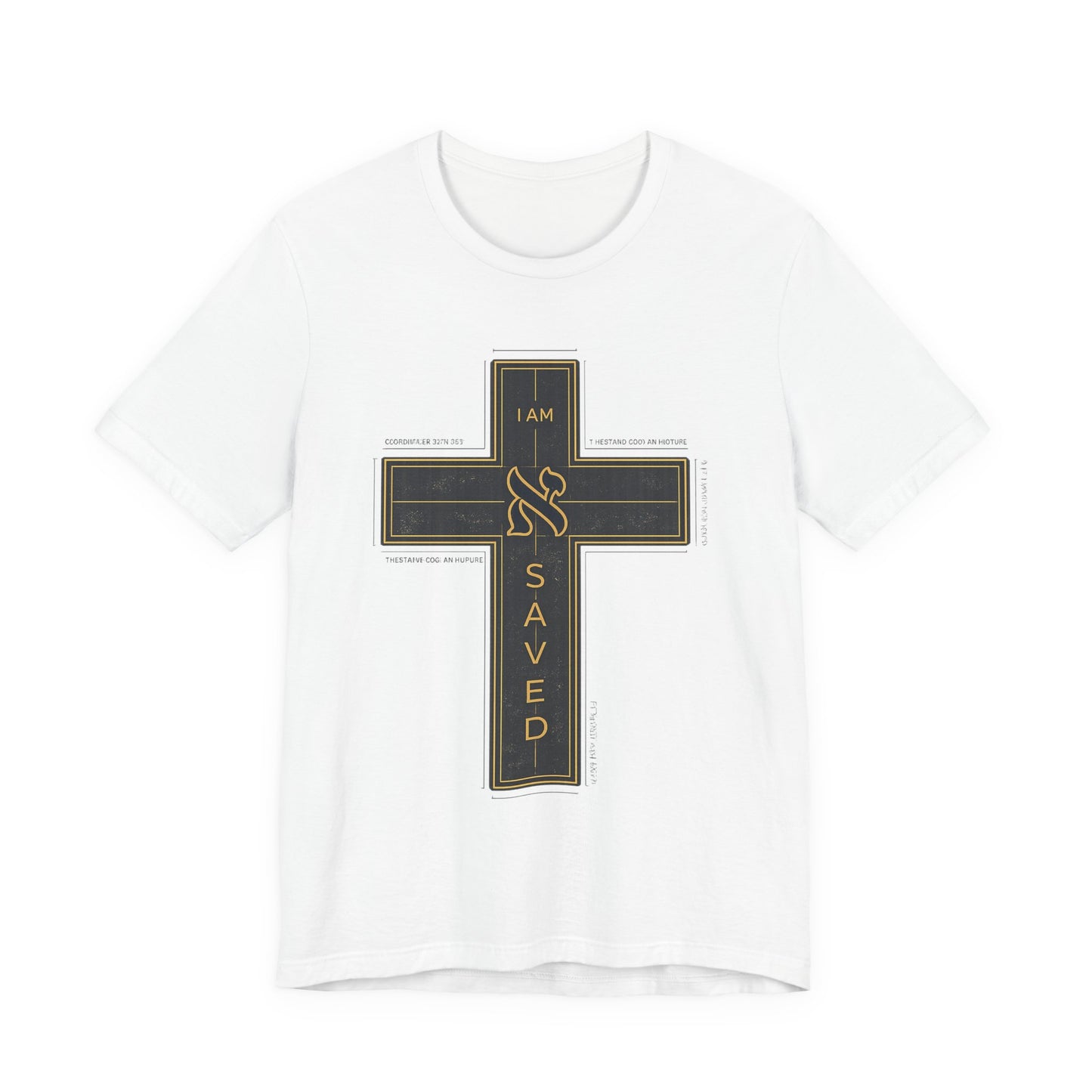 Saved Cross T‑Shirt — I Am Saved Christian Faith Tee