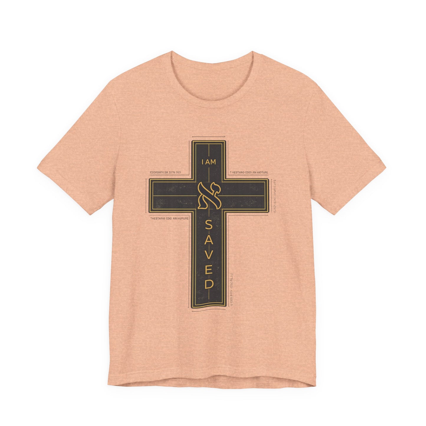 Saved Cross T‑Shirt — I Am Saved Christian Faith Tee