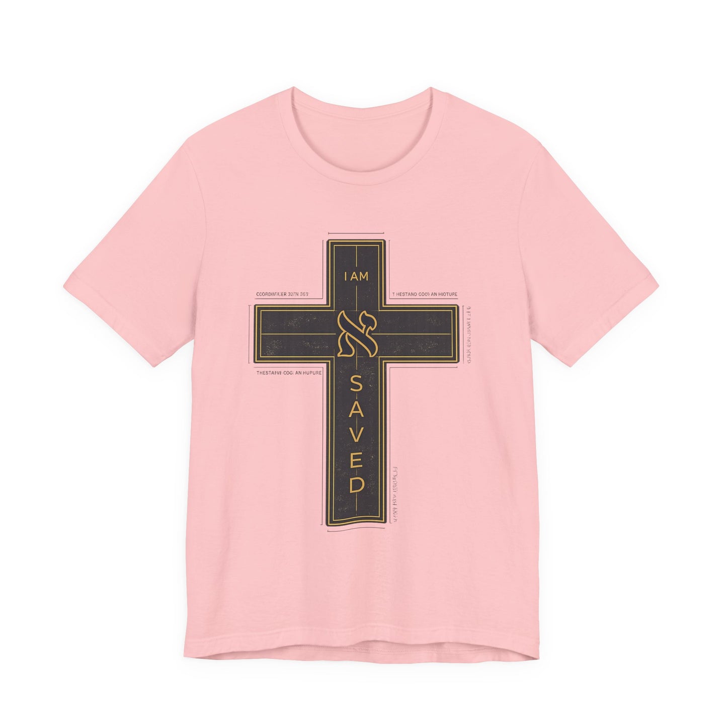 Saved Cross T‑Shirt — I Am Saved Christian Faith Tee