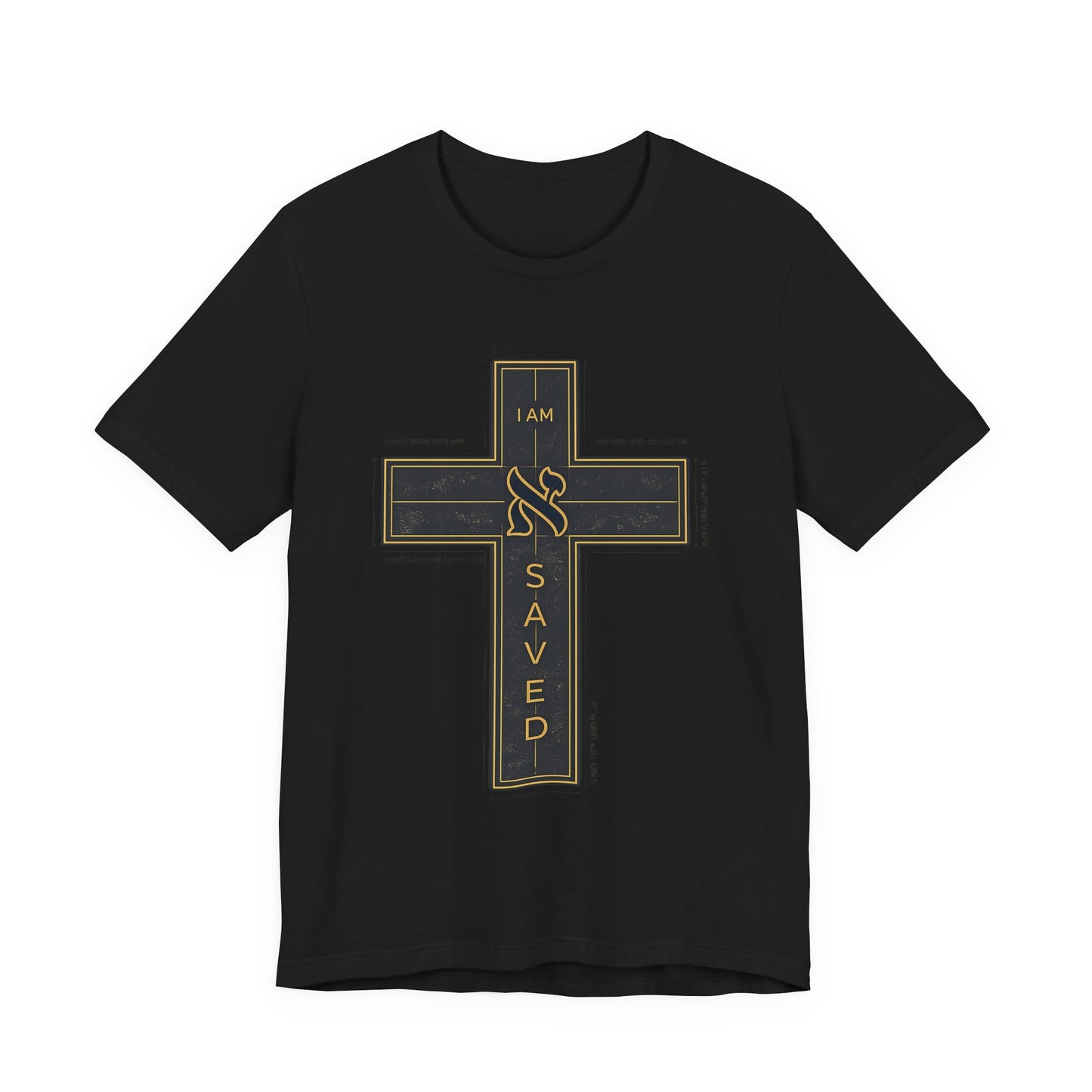 Saved Cross T‑Shirt — I Am Saved Christian Faith Tee