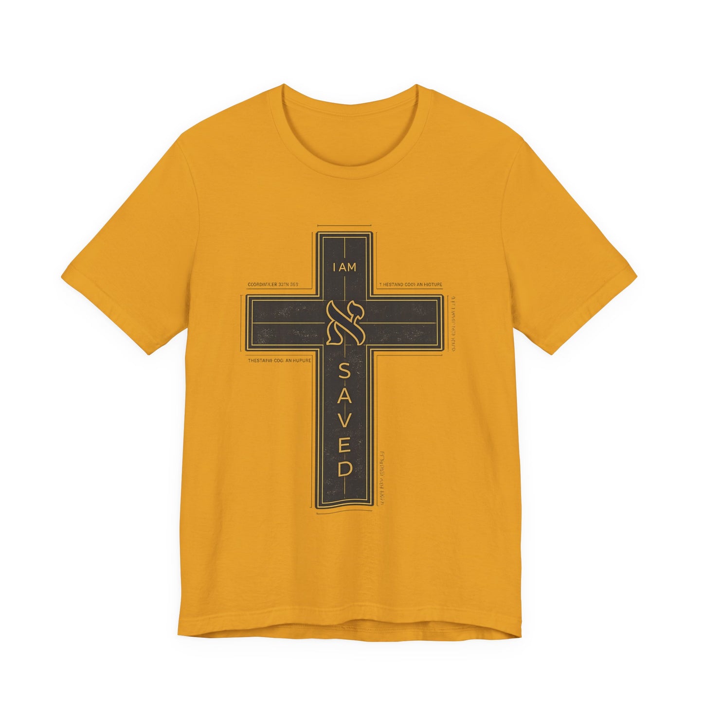 Saved Cross T‑Shirt — I Am Saved Christian Faith Tee