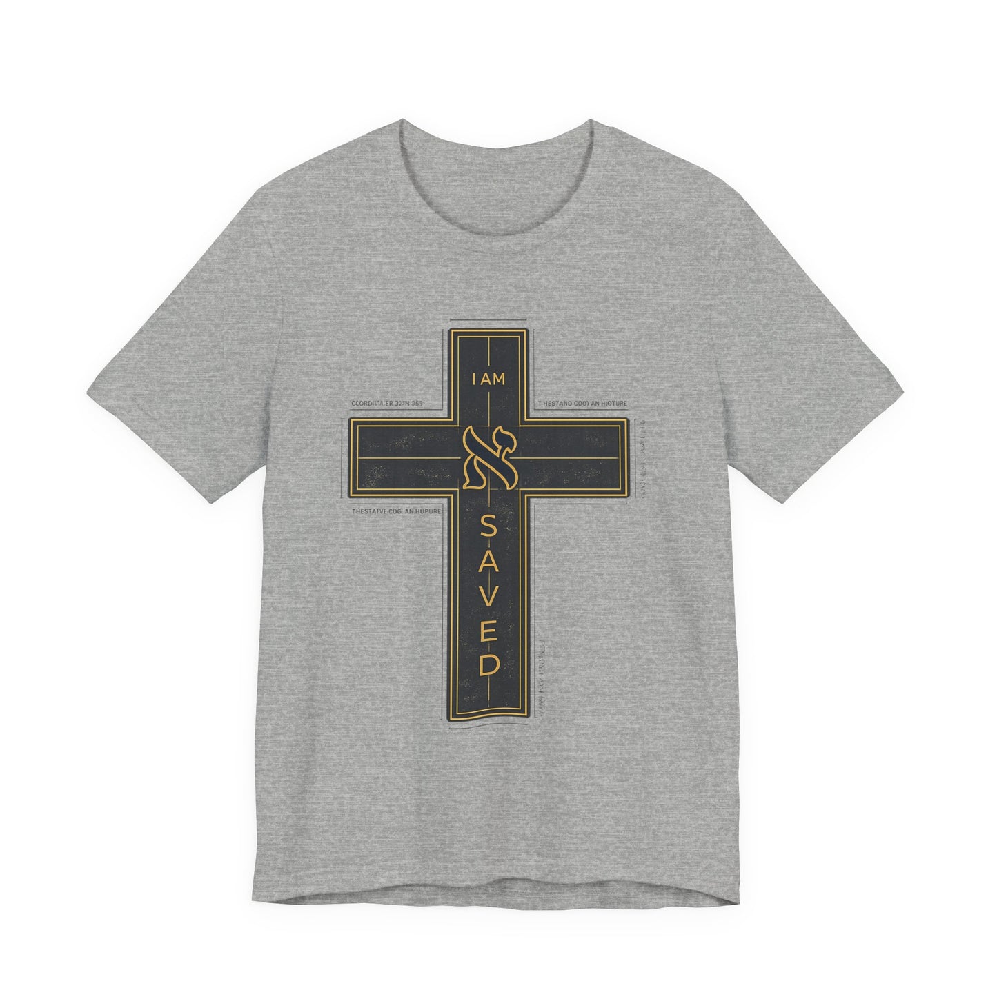 Saved Cross T‑Shirt — I Am Saved Christian Faith Tee