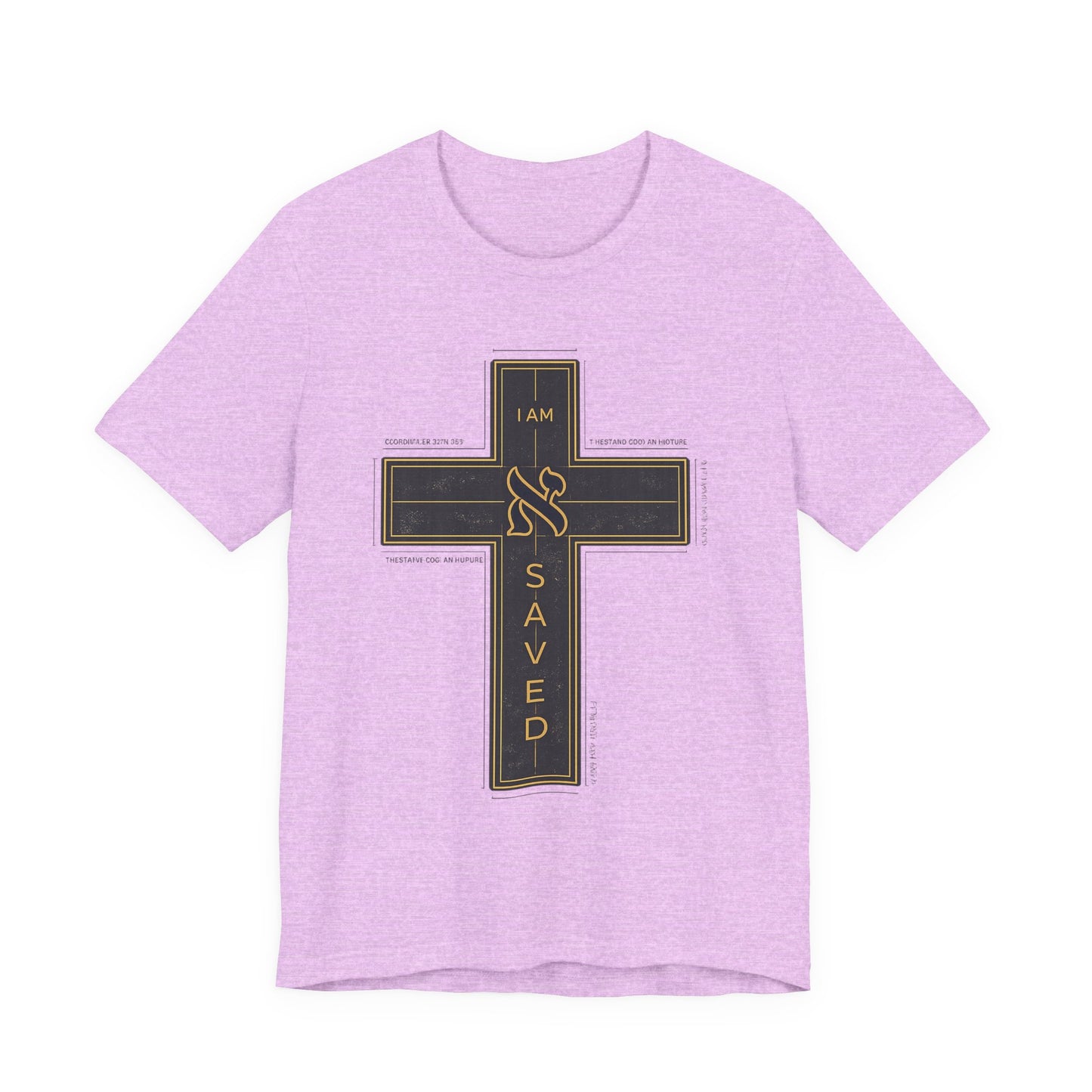 Saved Cross T‑Shirt — I Am Saved Christian Faith Tee